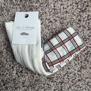 NWT Fin & Vince Tights Grid Print Size 6-12  Months